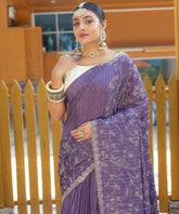 Thread Handwork Pure Soft Silk Saree